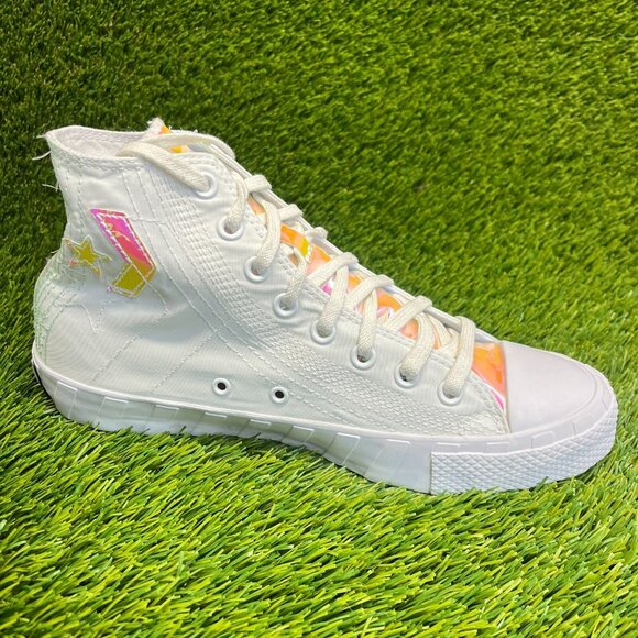 Converse UNT1TL3D High Hi-Vis Mens Size 8 White Orange Athletic Shoes Sneakers - Picture 4 of 10
